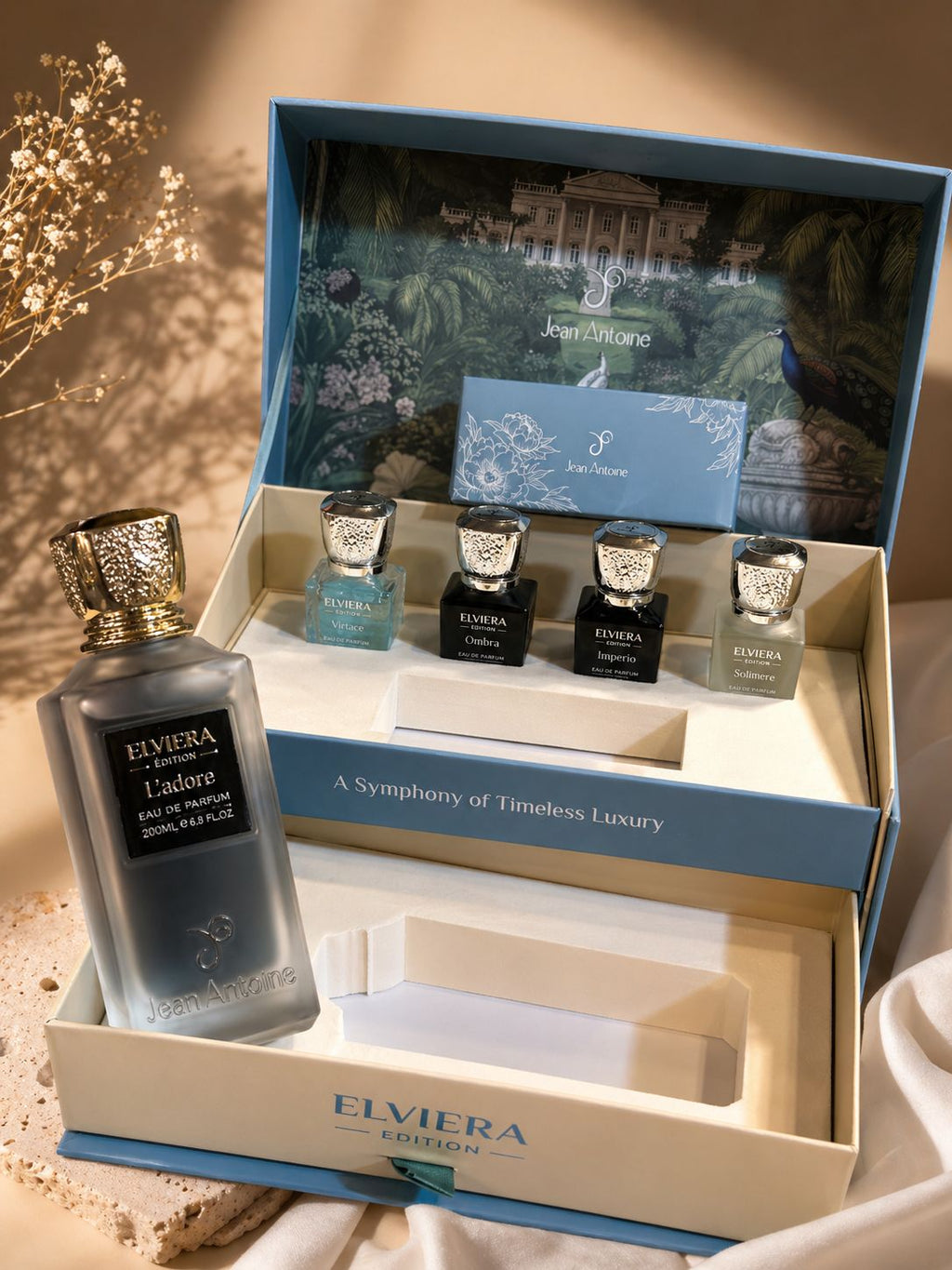مجموعة عطور إلفيرا الفاخرة - لادور - جان أنطوان (Elviera Edition Gift Set - L'adore - Jean Antoine)