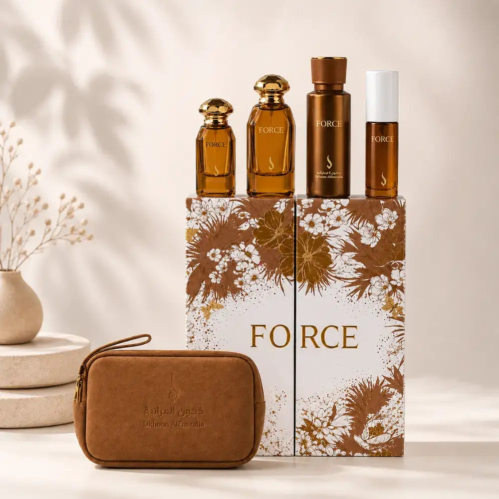 مجموعة فورس من دخوني - 5 قطع مع شنطة جلد - Dkhoon Force Collection