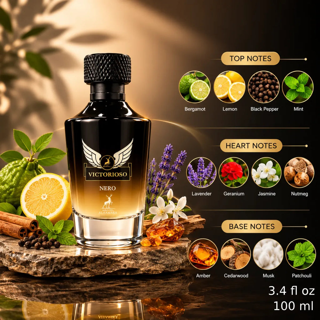 عطر فيكتوريوس نوير أو دي بارفان - Victorioso Nero Eau de Parfumالهمبرا