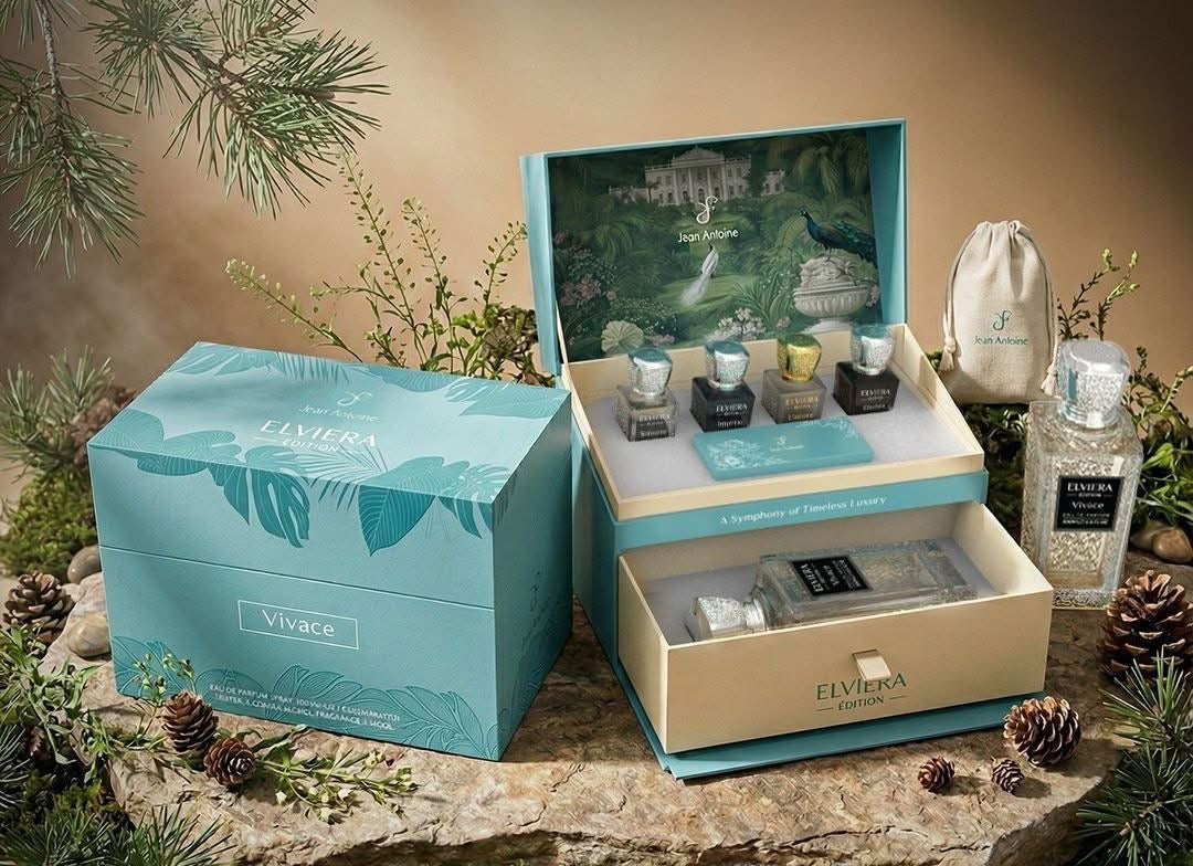 مجموعةعطورإلفيرا الفاخرة - فيفاسي - جان أنطوان (Elviera Edition Gift Set - Vivace - Jean Antoine)