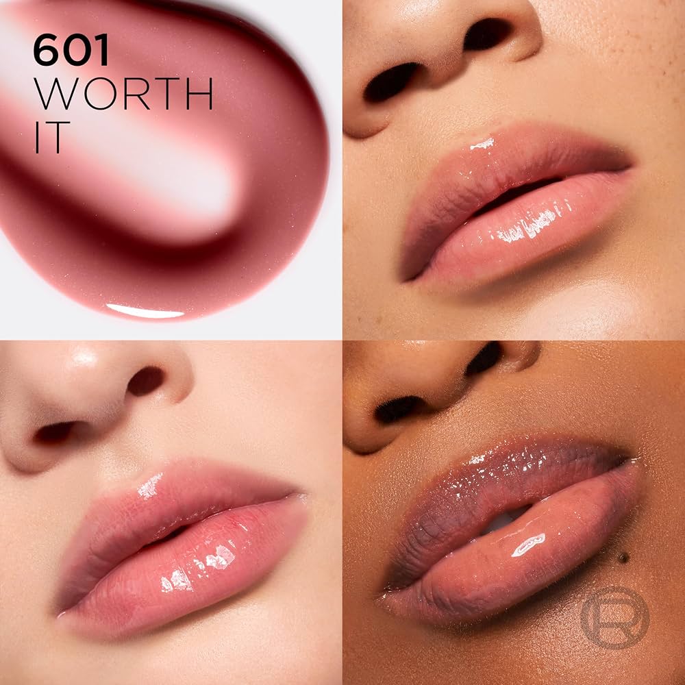 زيت الشفاه بلوم أمبيشن المرطب الغني بحمض الهيالورونيك والببتيدات درجة 601 (Worth It)من لوريال باريس