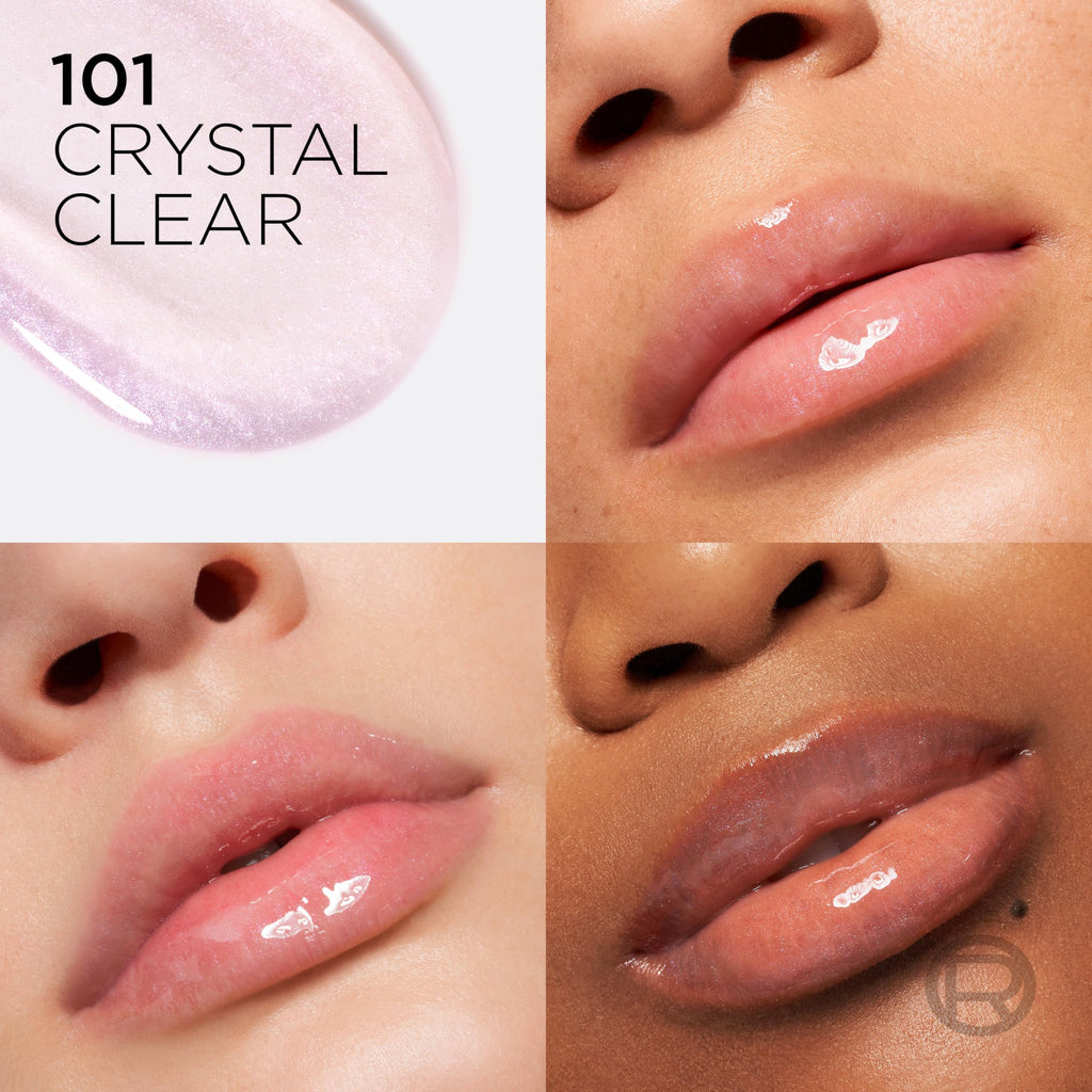 ملمع شفاه وزيت ترطيب لوريال باريس - بلب أمبيشن، درجة 101 (Crystal Clear)