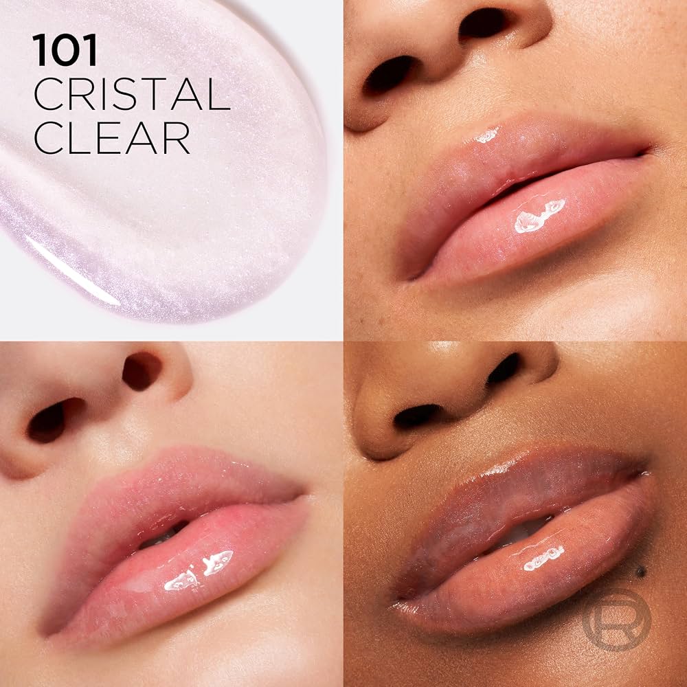 ملمع شفاه وزيت ترطيب لوريال باريس - بلب أمبيشن، درجة 101 (Crystal Clear)