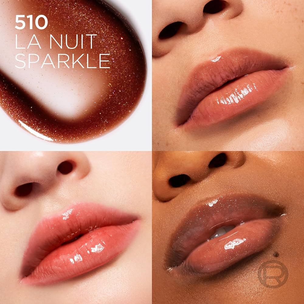 زيت الشفاه المرطب والنافخ لوريال باريس - بلب أمبيشن، درجة 510 (La Nuit Sparkle)