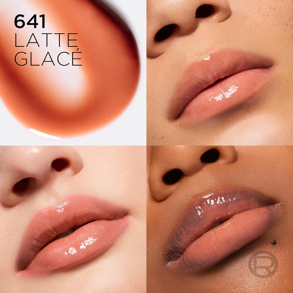 زيت الشفاه المرطب والنافخ لوريال باريس - بلب أمبيشن، درجة 641 (Latte Glacé)