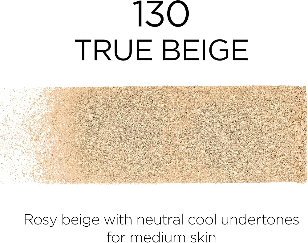 بودرة لوريال باريس درجة اللون (130 True Beige): بيج وردي